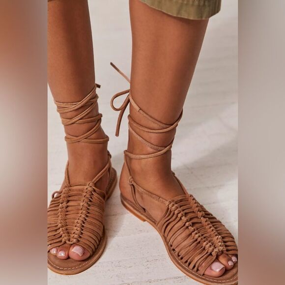 Free People Distant Shores Wrap Sandals - Picture 1 of 7